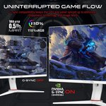 GAMEON GOA27FHD360IPS Artic Pro-Series, White Gaming Monitor 27 Inch, 1920x1080p FHD IPS Panel, 360Hz Refresh Rate, 0.5ms Response Time, Adjustable Stand, Supports PS5