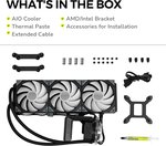 TRYX Panorama SE 360 ARGB 360mm AIO Rotatable 6.5'' AMOLED Curved Screen 3D Anamorphic Effect Customizable AIO Cooler 360mm Asetek Adela 280w TDP...