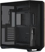  APNX V1 V1-W-BK-v1 ATX Mid Tower Glass Edition Computer Case, Up To 360mm Radiators, x10 Fan Slot, SGCC Body Material, Wood Front Panel, 0.8mm Steel Thickness, Black & Wood | APCM-VI01103.11