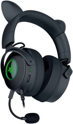 Razer Kraken Kitty V2 Pro Gaming Headphones, 50mm Razer TriForce Titanium, Passive Noise Cancellation, Unidirectional Pick-Up Pattern, USB Type-A Connectivity, Black | RZ04-04510100-R3M1