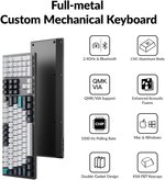 Keychron Q6 Max QMK/VIA Wireless Mechanical Keyboard, Gateron Jupiter Red Switches, Fully Assembled Knob, Tri-Mode Connectivity (2.4GHz, BT, Wired), English-Arabic Layout, Carbon Black | Q6M-M1-AR