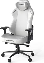 DXRacer Craft Pro Classic Gaming Chair, Alumnum Base, High-Density Memory Foam, Adjustable Memory/Recline, 4D Armrests, Multi-fun Tilt, 2.36" Caster, Class 4 Hydraulics, White | CRA-PR001-W-H1