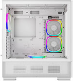 Montech Sky Two aRGB ATX Mid Tower Computer Cases, Up to 360mm Radiator Support, 4x Preinstalled PWM Fans, Side & Bottom Dust Filter, Built-In Cable Management, White | SKY TWO WH