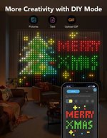 Govee Curtain Lights, 520 Teardrop-Shaped Light Beads, Dynamic DIY Mode, 86+ Scenes, 3 Installation Methods, Music Mode, IP65-Rated Curtain Lights & Control Box, IP44-Rated Adapter | H70B12A1