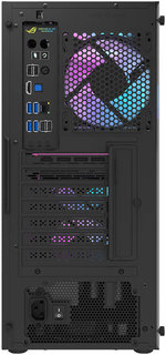 DarkFlash DK350 ATX Computer Case, 4x Pre-Installed aRGB Fans, Up to 360mm Radiator & 6 Fan Support, 0.5mm SPCC Material, 4mm Tempered Glass Panel, Fast Detach Dust Filter, Black | DK350