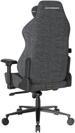 DXRacer Craft Series Gaming Chairs, 2D Integrated Lumbar Support, 4D Armrests, Class 4 Hydraulics, 90Â° ~ 135Â° Back Recline Support, Woven Fabric Upholstery, Large Size, Black / Grey | GC/LCF23FBE/BG