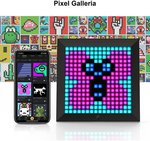 Divoom Pixoo Dot Tone Bluetooth Pixel Photo Frame, With RGB Light, Gaming Digital Alarm Clock, Daily Planner, Black | 756418