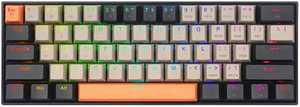 Redragon Draconic Pro 60% Mech Gaming Dust-Proof Brown Switch, OG/Grey/Black | K530