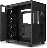 NZXT H9 Elite Dual-Chamber ATX Mid-Tower PC Case, Unique Glass Panel, Intuitive Cable Mgt, 360mm Radiators & 10x120mm Fans Support, Built-in RGB & Fan Controller, USB 3.2 Type-C/A, Black | CM-H91EB-01