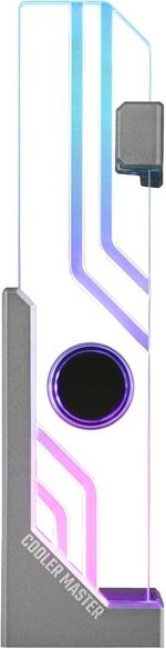 Cooler Master Atlas aRGB GPU Support Bracket, Aluminium, Plastic, Tempered Glass, Magnet Materials, Silver Gray | MCA-U000R-AGSBTG-00