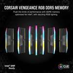 CORSAIR Vengeance RGB 48GB (2x24GB) DDR5 Desktop Memory, 6000MHz Memory Speed (PC5-48000), 36-44-44-96 Latency, Intel XMP 3.0, 1.40V, 288-Pin, Black | CMH48GX5M2E6000C36