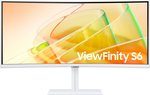 SAMSUNG S65TC ViewFinity S6 Monitor, 34" VA UWQHD Display, 100Hz Refresh Rate, 5ms Response Time, 1000R Curvature, Built-In Speaker, KVM Switch, FreeSync Technology, White | LS34C650TAMXUE