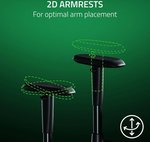 RAZER Iskur V2 X Gaming Chair, Built-in Lumbar Support, 2D Padded Armrests, 50mm Casters, Wide Seat Base, 152Â° Back Angle, 4-Class Gas Lift, 136kg Max Weight, Fabric Finish, Black | RZ38-05310100-R351