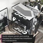  APNX V1 Dual-Chamber ATX Mid-Tower Airflow PC Case, Panoramic Glass Panels, 10 Fan Slots, 360mm Radiator Support, Angular Intake 16cmx2 Fan Bracket, GPU