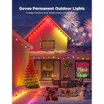 Govee Permanent Outdoor Lights 30M, Smart RGBIC Outdoor Lights with 72 Scene Modes, Work with Alexa, Google Assistant, 72 LED Eaves Lights IP67 Waterproof for Party, Eaves Decoration