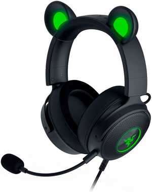 Razer Kraken Kitty V2 Pro Gaming Headphones, 50mm Razer TriForce Titanium, Passive Noise Cancellation, Unidirectional Pick-Up Pattern, USB Type-A Connectivity, Black | RZ04-04510100-R3M1