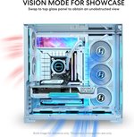 Lian Li O11Vision Compact White-Steel-Tempered Glass ATX Mid Tower Computer Case-Back Connect Support-O11VPW