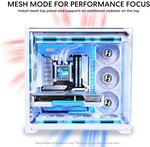 Lian Li O11Vision Compact White-Steel-Tempered Glass ATX Mid Tower Computer Case-Back Connect Support-O11VPW