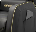 COUGAR Ranger Pro Royal Gaming Sofa, Steel-Frame, Breathable Pvc Leather, With Lumbar Pillow, 157Â° Recliner System, 160Kg Weight Capacity- Black