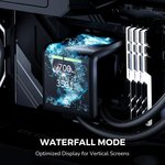 TRYX Panorama SE 360 ARGB 360mm AIO Rotatable 6.5'' AMOLED Curved Screen 3D Anamorphic Effect Customizable AIO Cooler 360mm Asetek Adela 280w TDP...