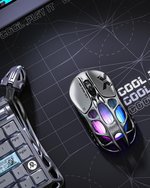 GravaStar Mercury X Pro Wireless Gaming Mouse, Come with 8K Dongle â€“ 32,000 DPI PAW 3950 Sensor, 8,000Hz Polling Rate, Only 49g, Magnesium Alloy Hollow Frame, RGB Lighting, 5 Programmable Buttons