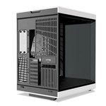 HYTE Y70 Upgraded Modern Aesthetic Dual Chamber Panoramic Tempered Glass Mid-Tower ATX Computer Gaming Case with PCIE 4.0 Riser Cable Included, White (CS-HYTE-Y70-BW)