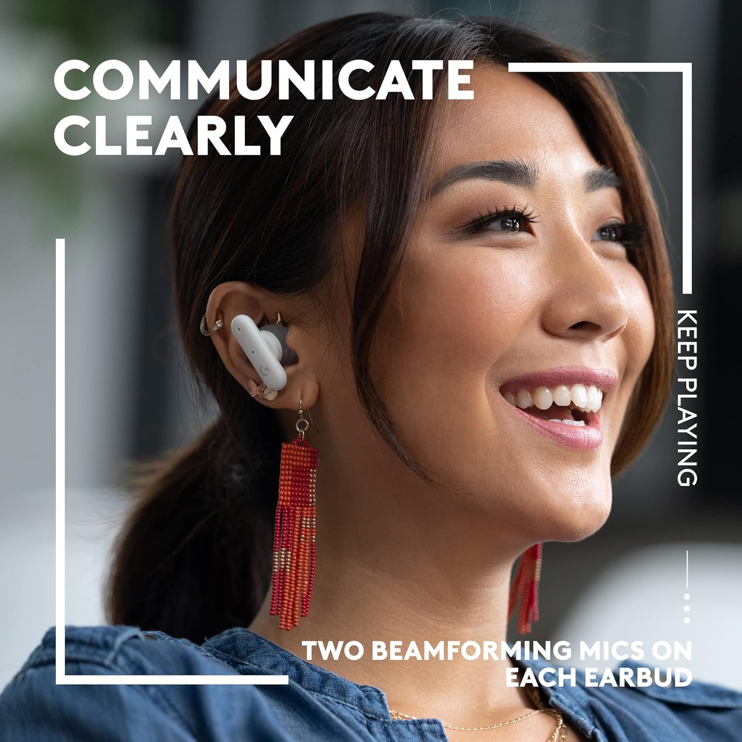  Logitech G FITS True Wireless Gaming Earbuds, Custom Moulded Fit, LIGHTSPEED + Bluetooth, Four Beamforming Microphones, PC, Mac, PS5, PS4, Mobile, Nintendo.