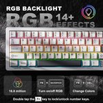  YUNZII AL66 Wireless Mechanical Keyboard,65% Knob Control Aluminum Gaming Keyboard Bluetooth/2.4G/Wired Hot Swappable Pre-lubed Switches, Gasket Mounted RGB...