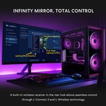  Lian Li LANCOOL 217 INF Infinity Mirror Computer Case, Mid-Tower ATX PC Case w/ 3 Pre-Installed Fans, 2x170mm ARGB Fans, 1x140mm, Front Mirror Glass Panel,.