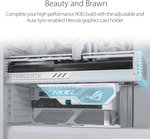  ASUS ROG Herculx Graphics Card Holder White Edition (Tool-Free Design, Included Spirit Level, Solid zinc Alloy, 72-128mm, Aura Sync)