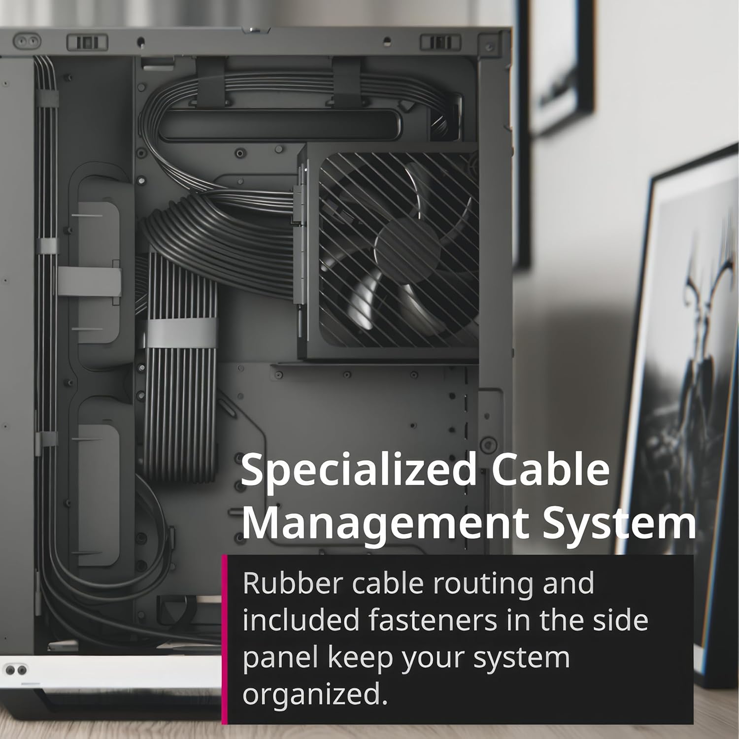  APNX V1 Dual-Chamber ATX Mid-Tower Airflow PC Case, Panoramic Glass Panels, 10 Fan Slots, 360mm Radiator Support, Angular Intake 16cmx2 Fan Bracket, GPU