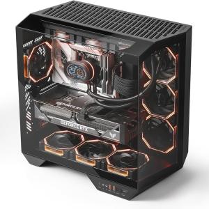 DarkFlash DY470 ATX Computer Case, 7x Pre-Installed aRGB Fans, 360mm Radiators