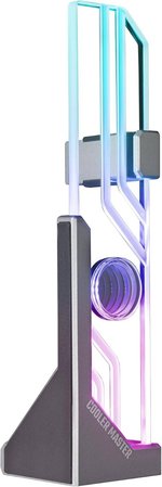 Cooler Master Atlas aRGB GPU Support Bracket, Aluminium, Plastic, Tempered Glass, Magnet Materials, Silver Gray | MCA-U000R-AGSBTG-00