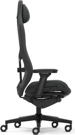 Fractal Refine Gaming Chair, Nylon Reinforced Mesh Fabric Cover, Synchro-Tilt Mechanism, Hubless 65mm with Soft PU Casters, Adjustable Lumbar Support, Class 4 Gas Piston, Mesh Dark | FD-CH-RE1M-01