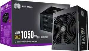  Cooler Master GX Gold 1050W V2 Fully Modular PSU Power Supply, 2200 RPM, 47-63Hz, Fan Size 140mm, Black | MPE-A501-AFCAG-UK