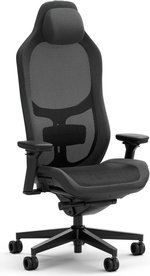 Fractal Refine Gaming Chair, Nylon Reinforced Mesh Fabric Cover, Synchro-Tilt Mechanism, Hubless 65mm with Soft PU Casters, Adjustable Lumbar Support, Class 4 Gas Piston, Mesh Dark | FD-CH-RE1M-01