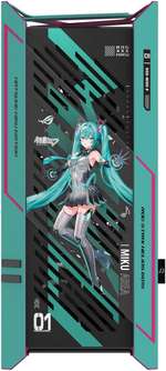 ASUS ROG Strix Helios II Hatsune Miku Edition Mid Tower Computer Case, 4x 140mm Pre-Installed Fans, Up to 420 Radiator & 7x 120mm Fan Support, USB-C 20Gbps, Cable Management | 90DC00W0-B39010