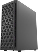 DarkFlash DK350 ATX Computer Case, 4x Pre-Installed aRGB Fans, Up to 360mm Radiator & 6 Fan Support, 0.5mm SPCC Material, 4mm Tempered Glass Panel, Fast Detach Dust Filter, Black | DK350