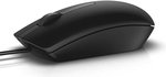 Dell MS116 USB Wired Optical Mouse, 1000 DPI Optical Tracking, 6ft Cable, Black | 570-AAIR