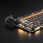 GravaStar Mercury K1 Pro Wireless Gaming Keyboard, Handcrafted Battle-Worn Mechanical Keyboard, Aluminum Alloy, 75% Layout, Designed for Durability & Unique Aesthetic, Orange | K1 Pro
