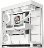 HAVN HS 420 E-ATX Mid Tower VGPU Edition Computer Case, Up To 420mm Radiators, 11x Fan Support, SGCC Sheet Metal, Tempered Glass, ABS, Zinc Alloy, NdFeB Magnets, White | HVN-CA-HS420-07