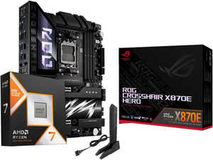 SpectraX Bundle - AMD Ryzen 7 9800X3D AM5 Desktop Processor, 8 Cores & 16 Threads, Up to 5.2 GHz Max Boost Clock + ASUS ROG CROSSHAIR X870E HERO, AMD AM5 Motherboard
