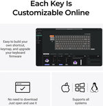 Keychron K2 HE, Wireless Mechanical Keyboard, English-Arabic Keyboard, 2.4 GHz, Bluetooth 5.2, Hot-swap, Type-C, Mac & Windows Keycaps, White | K2H-Q1-AR