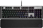Cooler Master CK550 V2 Red Switch RGB Mechanical Gaming Keyboard, Aluminum Design, RGB Backlighting, On-the-Fly & Software, Low-friction Wrist Rest, ENG-ARB Layout, Gunmetal Black | CK-550-GKTR1-AE