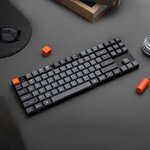 Keychron K1 Max QMK/VIA Wireless Custom Mechanical Keyboard, Red Linear Low-Profile Gateron Switch, 80% TKL Size, Tri-Mode Connectivity (2.4GHz, BT, Wired), English-Arabic Layout, Black | K1M-H1-AR