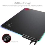 ASUSROG Balteus Qi Vertical Gaming Mouse Pad with Wireless Qi Charging Zone, Hard Micro-Textured Gaming Surface, USB Pass-Through, Aura Sync RGB Lighting and Non-Slip Base (12.6â€ X 14.6â€)