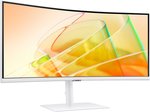 SAMSUNG S65TC ViewFinity S6 Monitor, 34" VA UWQHD Display, 100Hz Refresh Rate, 5ms Response Time, 1000R Curvature, Built-In Speaker, KVM Switch, FreeSync Technology, White | LS34C650TAMXUE