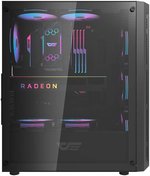 DarkFlash DK350 ATX Computer Case, 4x Pre-Installed aRGB Fans, Up to 360mm Radiator & 6 Fan Support, 0.5mm SPCC Material, 4mm Tempered Glass Panel, Fast Detach Dust Filter, Black | DK350