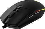 Logitech G203 Lightsync RGB Lighting 800 DPI, 6 programmable buttons Optical Wired Gaming Mouse (Black) | 910-005796