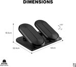 Navodesk NAVO Model C Ergonomic Underdesk Footrest with Tilt Mechanism, Home Office Footrest, Adjustable Foot Stool with Non-Slip Base, Black | ND-FRC-BK